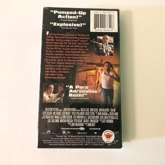 1997 Con Air VHS Nicolas Cage John Cusack Sealed Movie - Picture 10 of 15